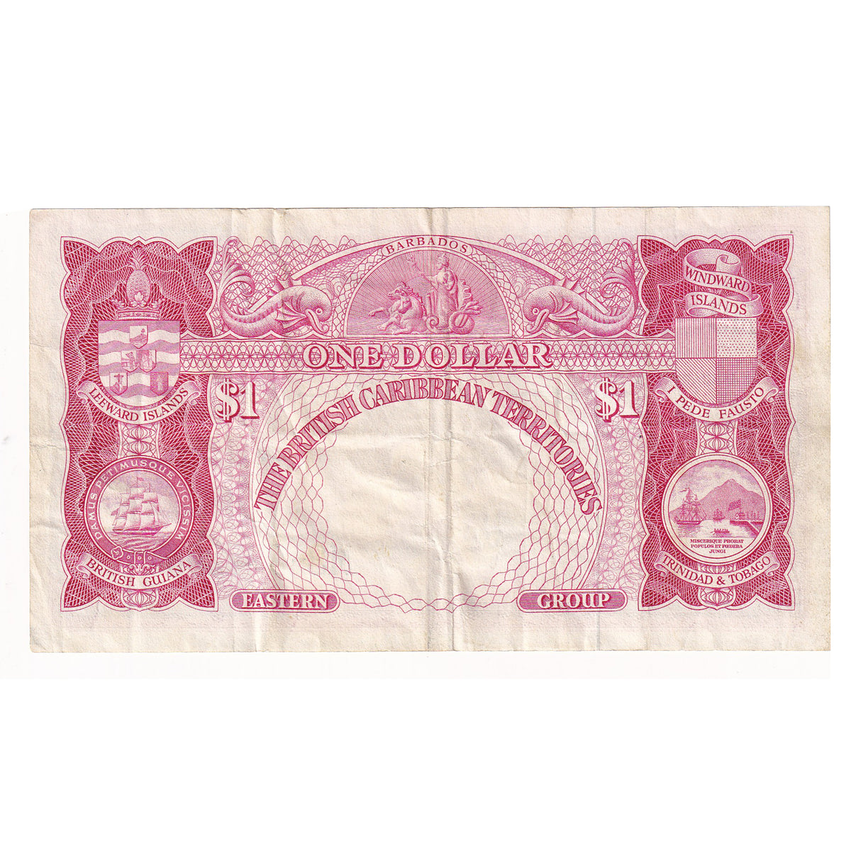 British Caribbean Territories 1959 1 Dollar Note, Pick #7c, Extra Fine (DOP)
