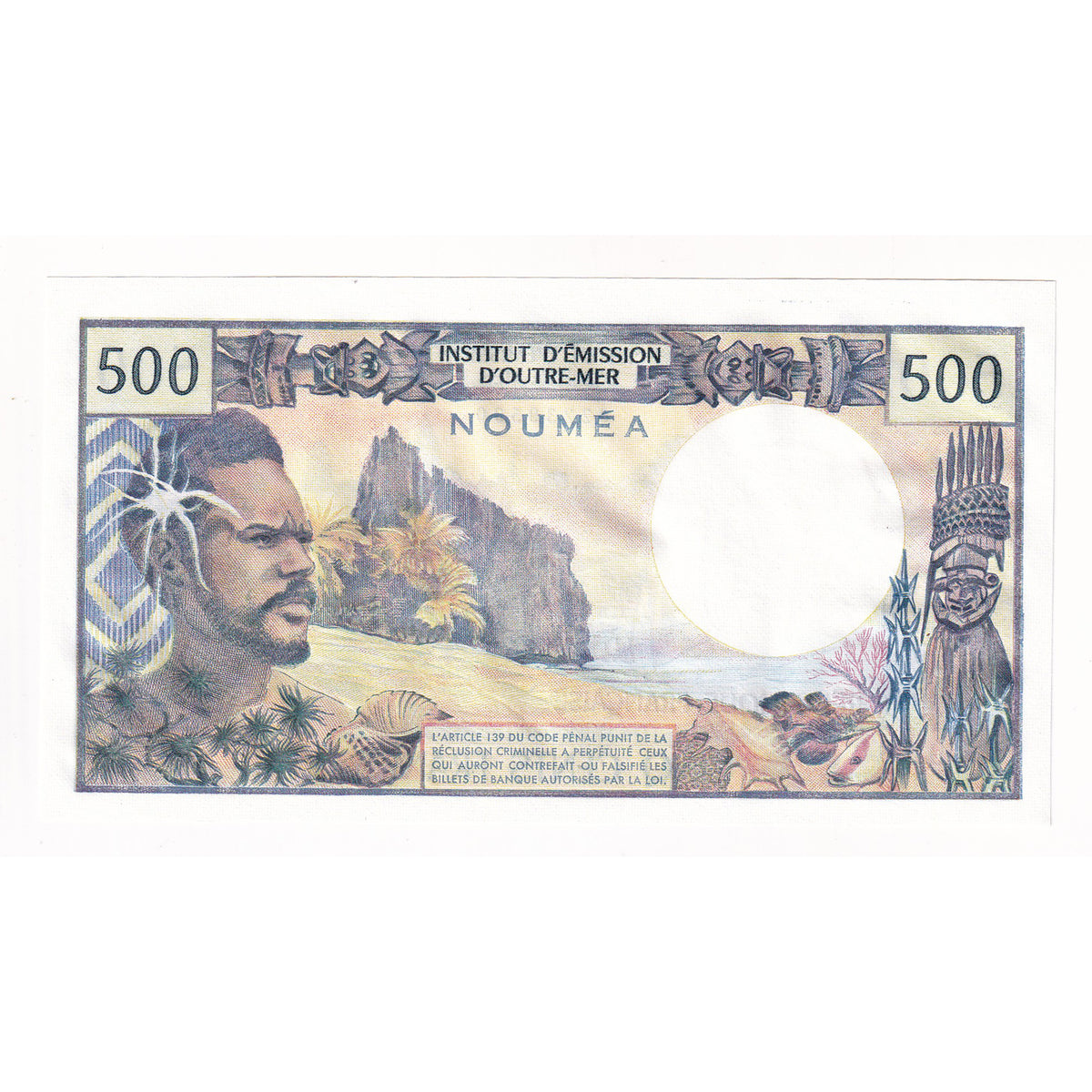 New Caledonia 1969-1992 500 Franc Note, Pick #60 (DOP)