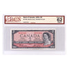 BC-38a 1954 Canada $2 Beattie-Coyne, R/B, Modified Portrait, BCS Certified CUNC62