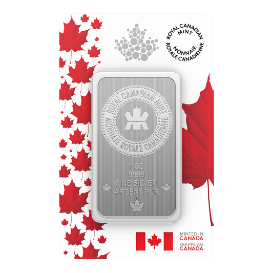 (Pre-Order) 2026 Premium Bullion: 1oz. 99.99% Pure Silver Bar in Proudly Canadian Packaging (No Tax)