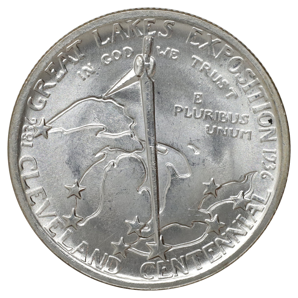 1936 Cleveland Centennial Great Lakes Expo USA Half Dollar Gem Brilliant UNC (MS65) $
