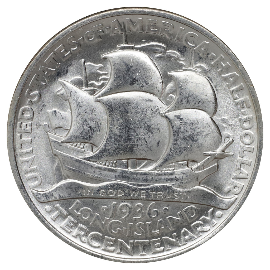 1936 Long Island USA Half Dollar Gem Brilliant Uncirculated (MS65) $