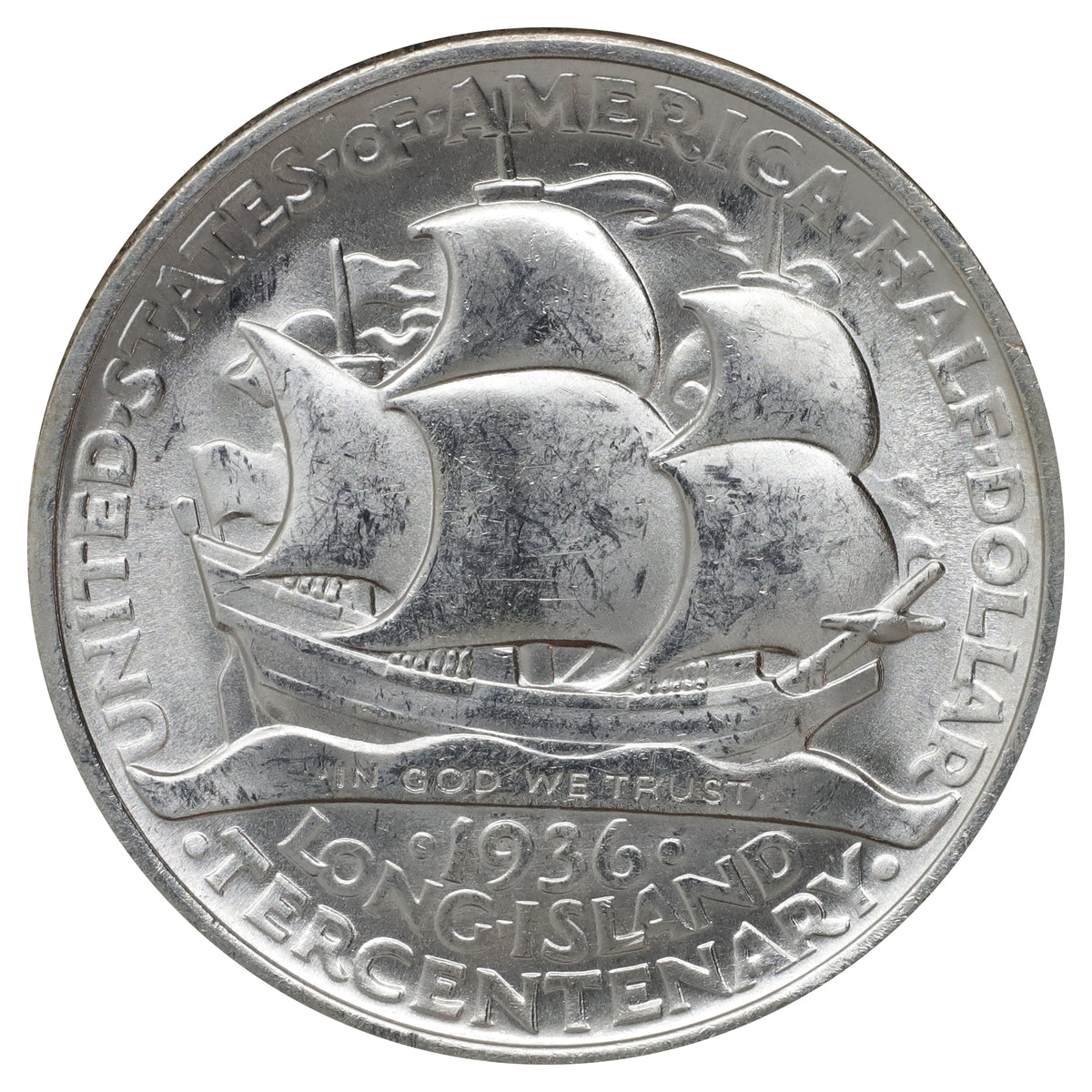 1936 Long Island USA Half Dollar Gem Brilliant Uncirculated (MS65) $