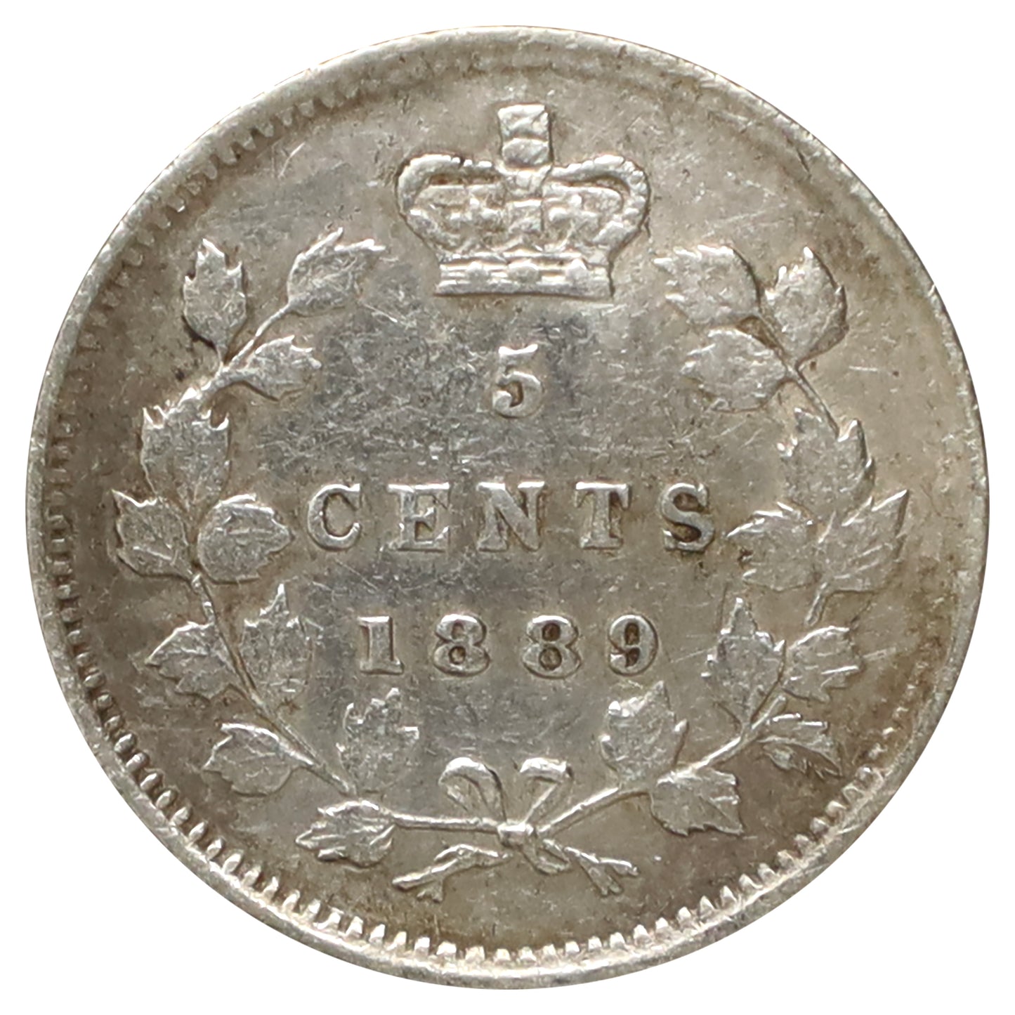 1889 Canada 5-cents Very Fine (VF20) Marks