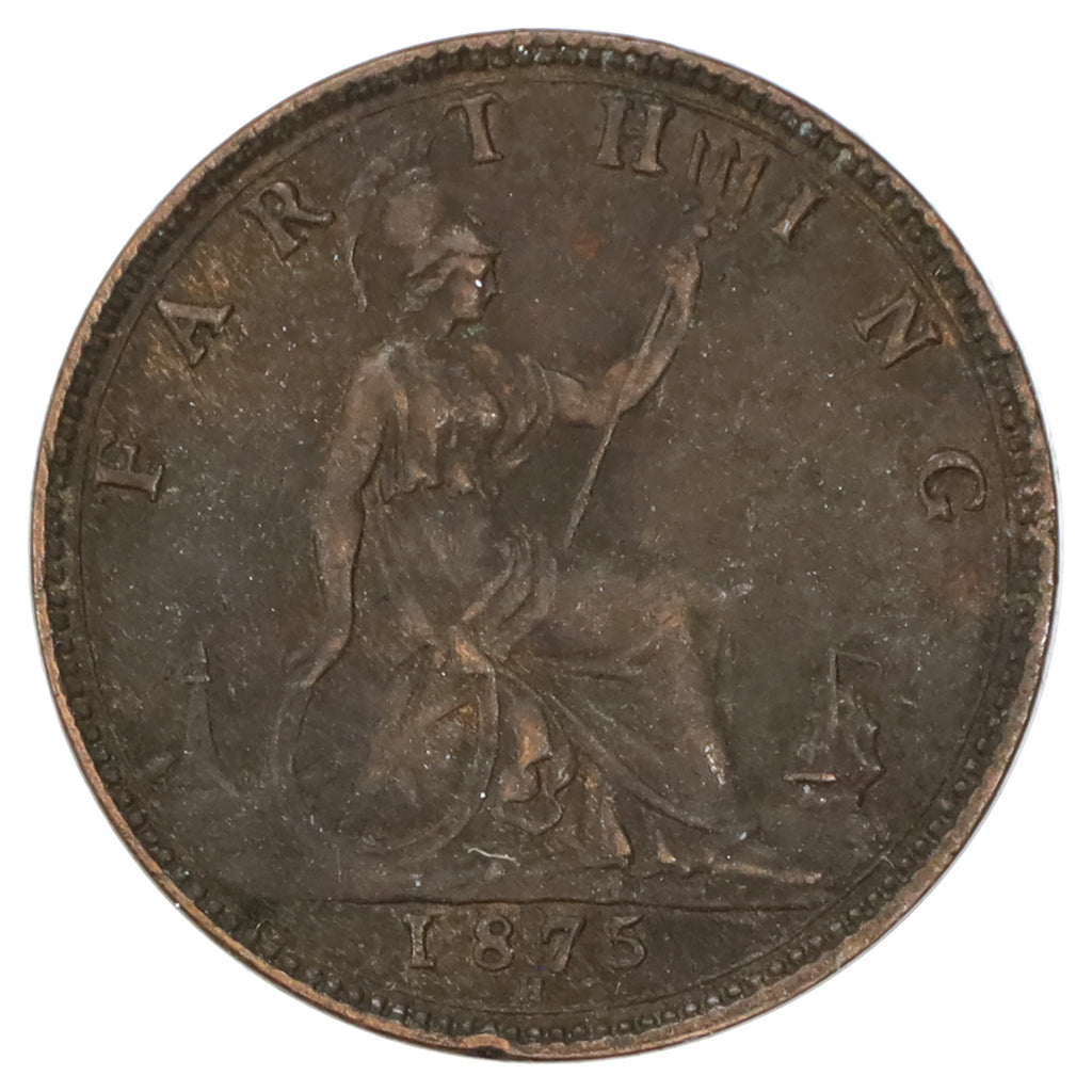 Great Britain 1875H Farthing Extra Fine (EF40)