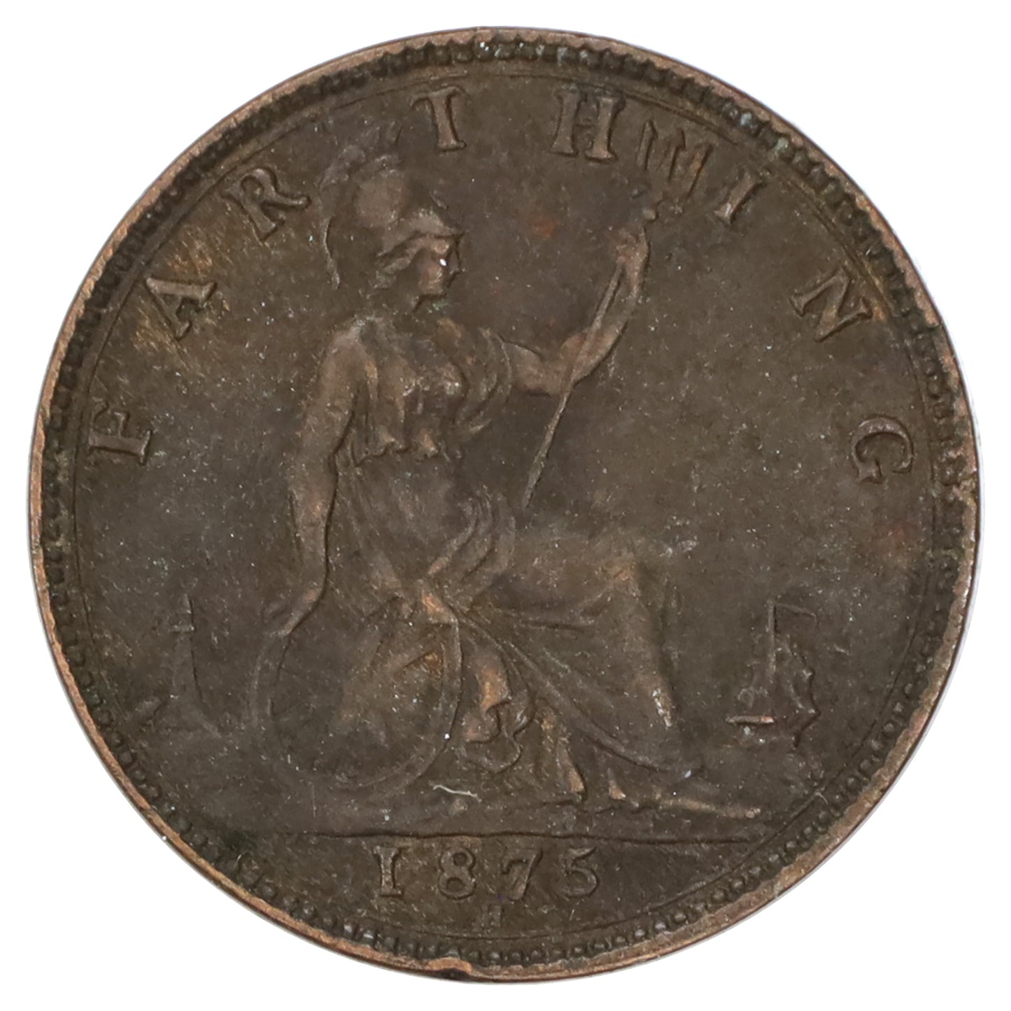 Great Britain 1875H Farthing Extra Fine (EF40)