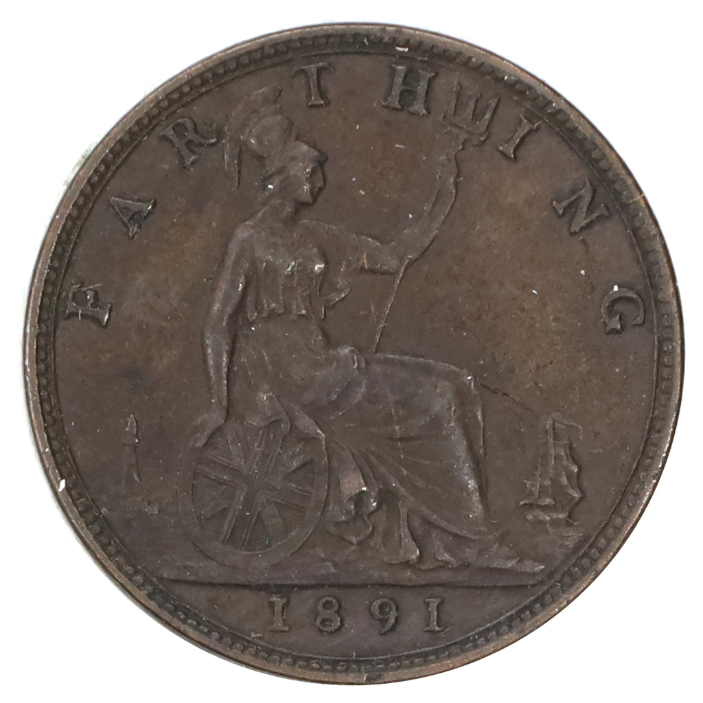 Great Britain 1891 Farthing Extra Fine (EF40)