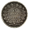 France 1833BB 5 Francs Extra Fine (EF40) $