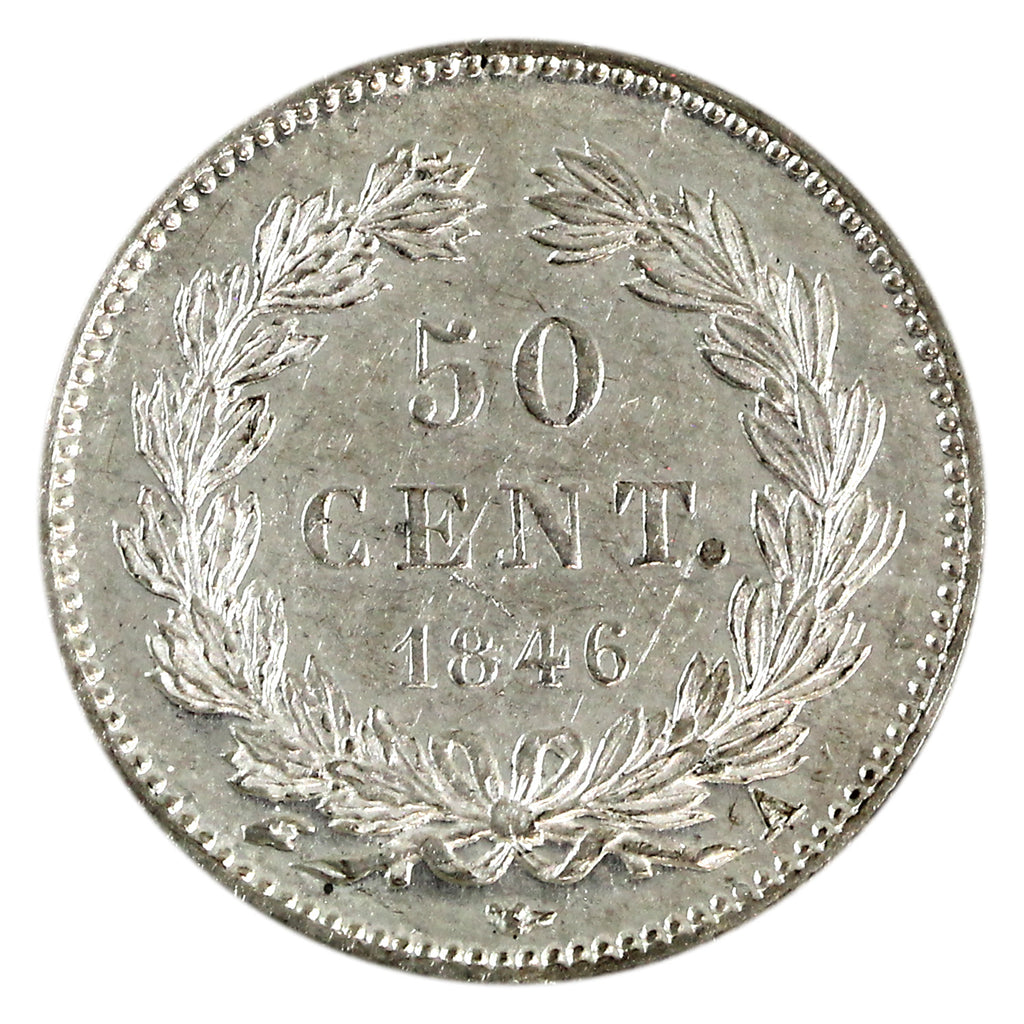 France 1846A 50-cent EF-AU (EF45) $