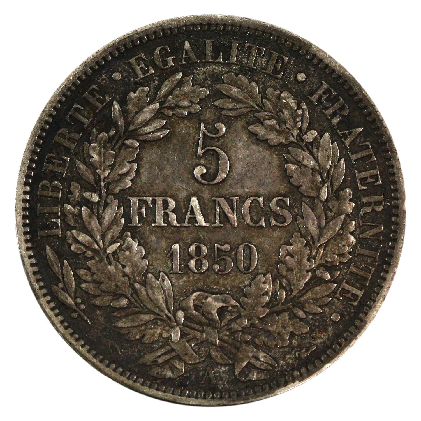 France 1850A 5 Francs Extra Fine (EF40) $
