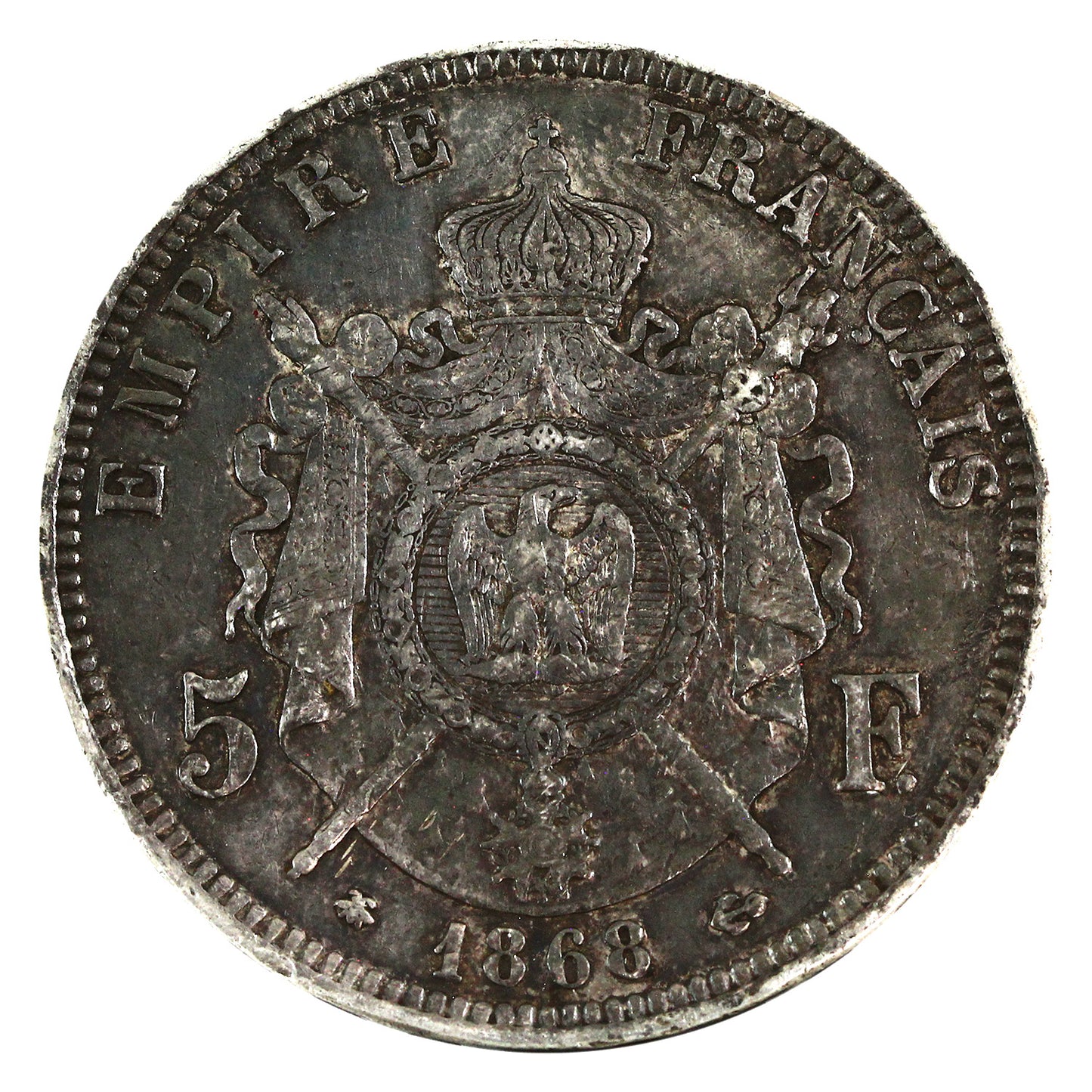 France 1868A 5 Francs Extra Fine (EF40) $