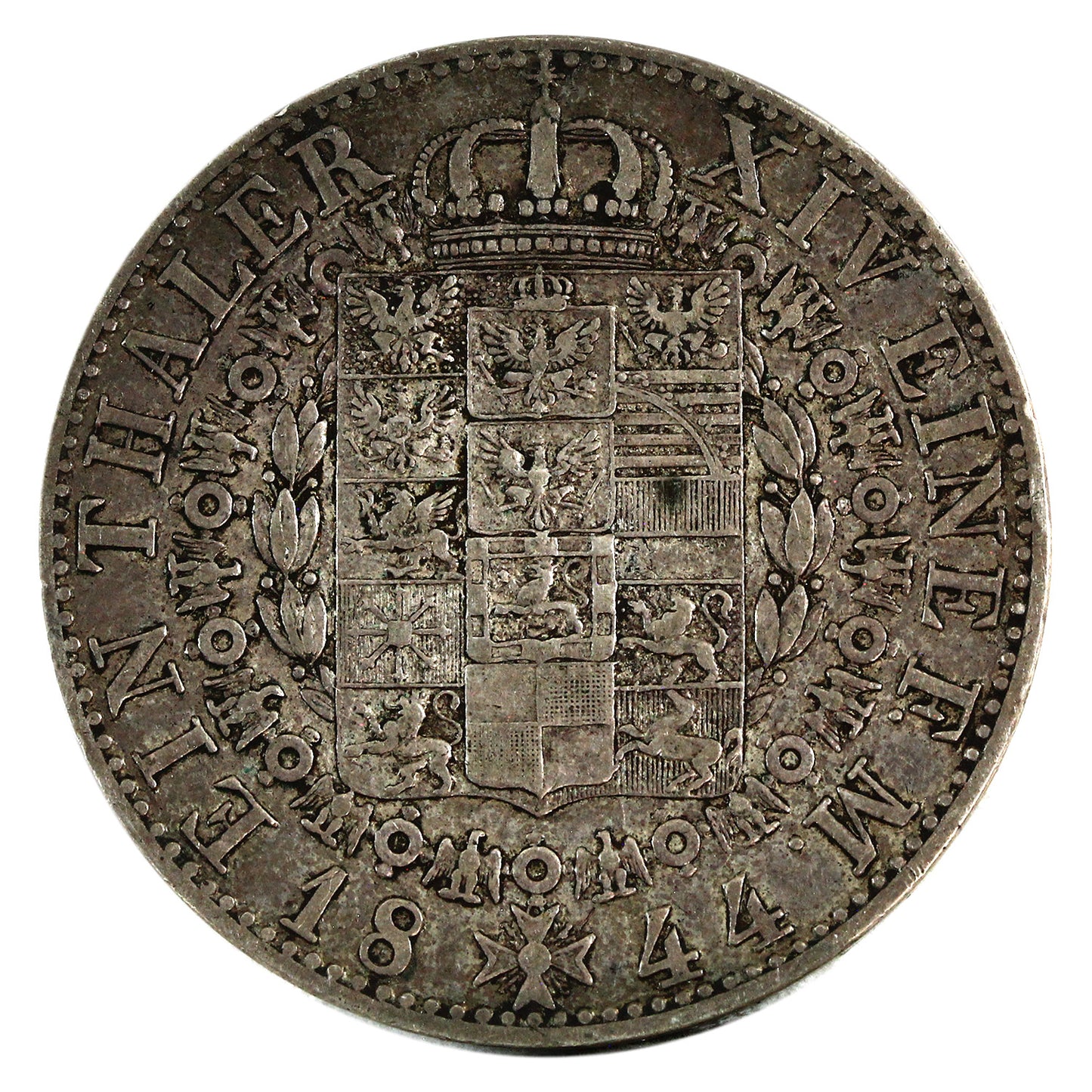 German States 1844A Prussia Thaler VF-EF (VF30) $