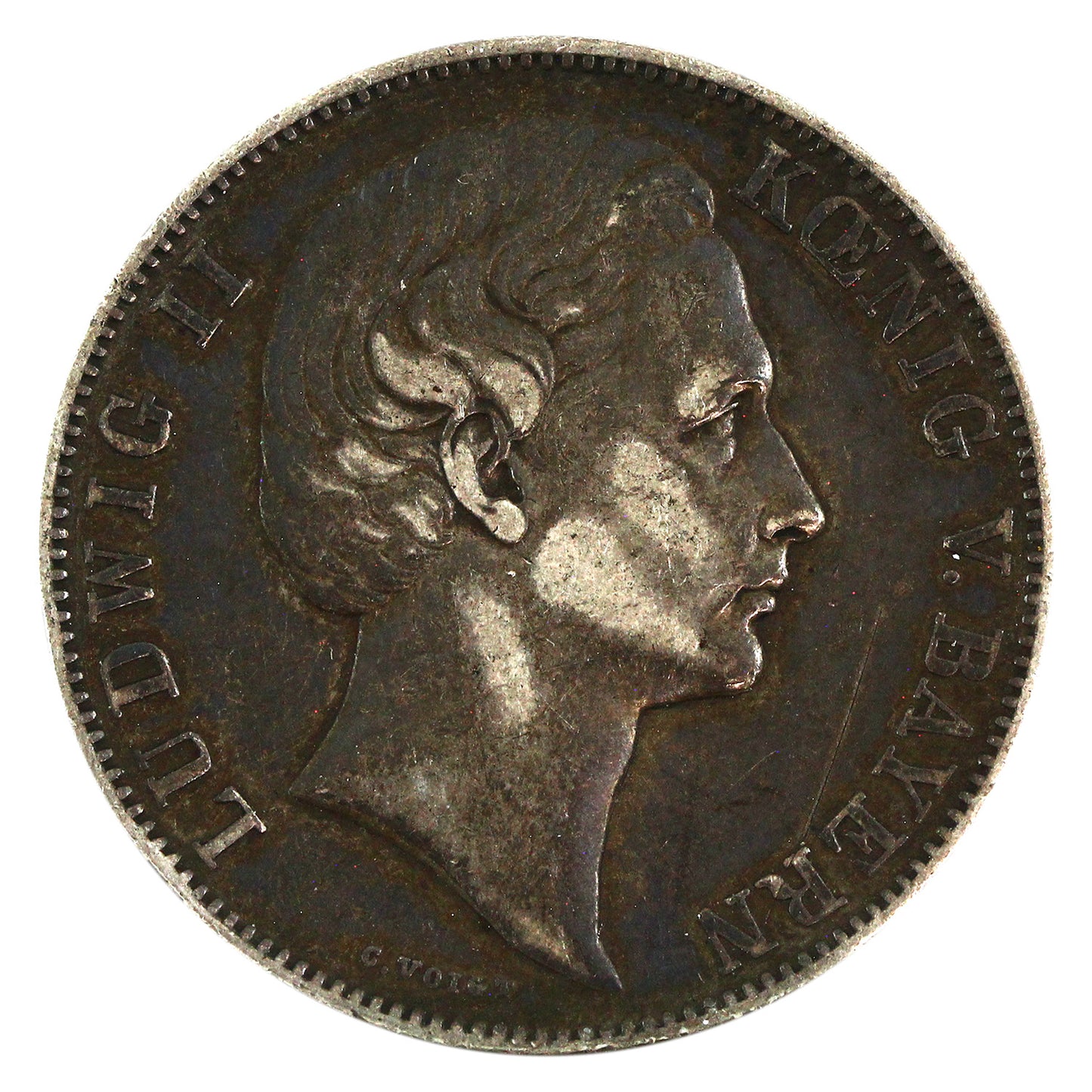German States 1866 Bavaria Thaler Extra Fine (EF40) $
