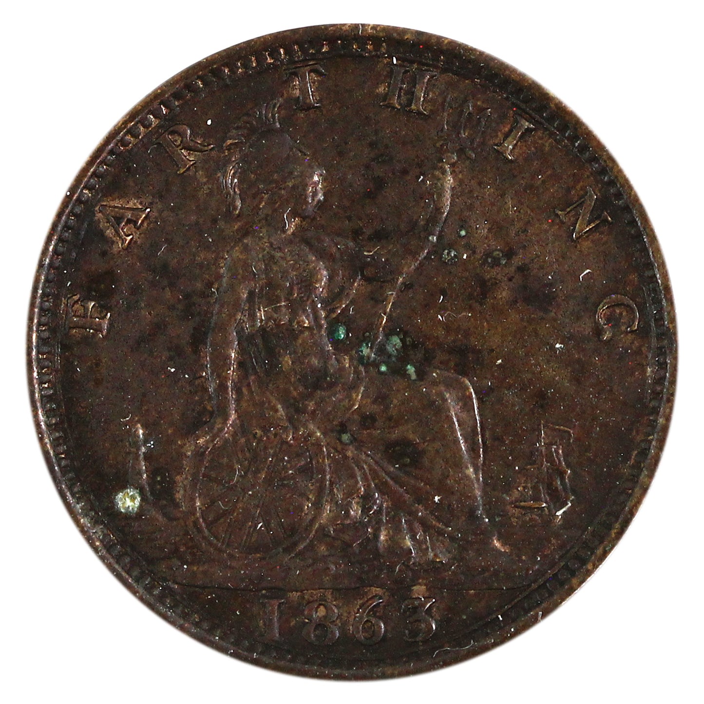 Great Britain 1863 Farthing Extra Fine (EF40) $