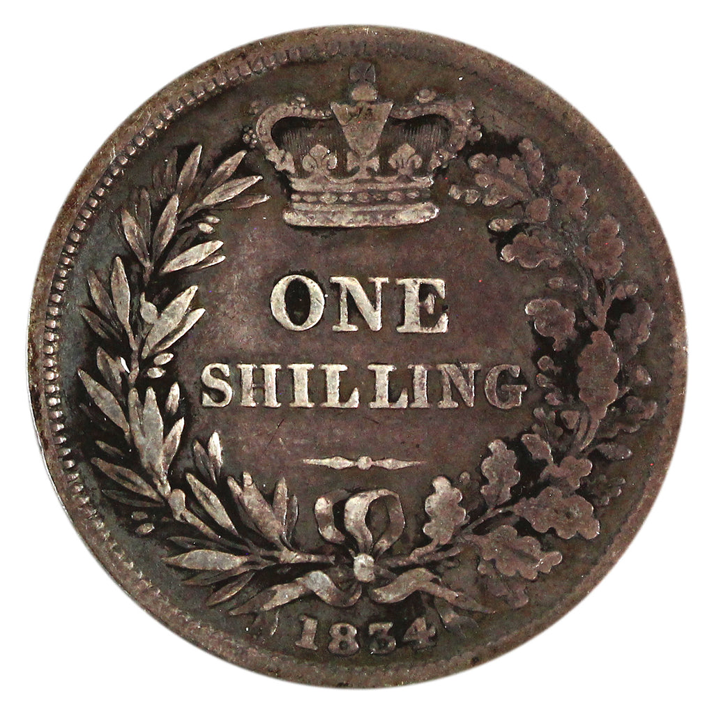 Great Britain 1834 William IV Shilling VG-F (VG10) $