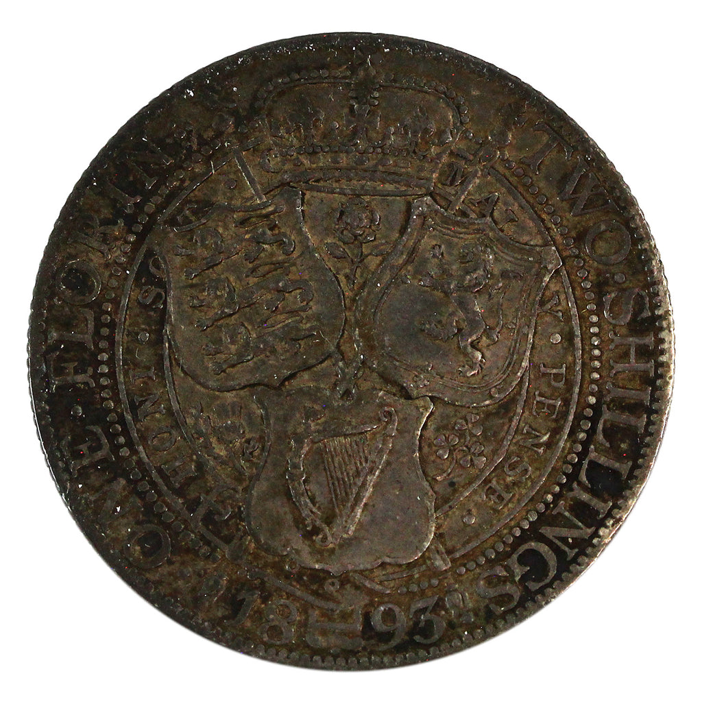 Great Britain 1893 Florin VF-EF (VF30) $