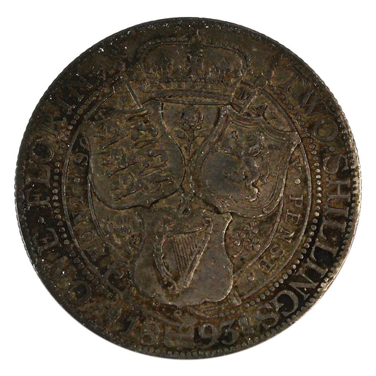 Great Britain 1893 Florin VF-EF (VF30) $