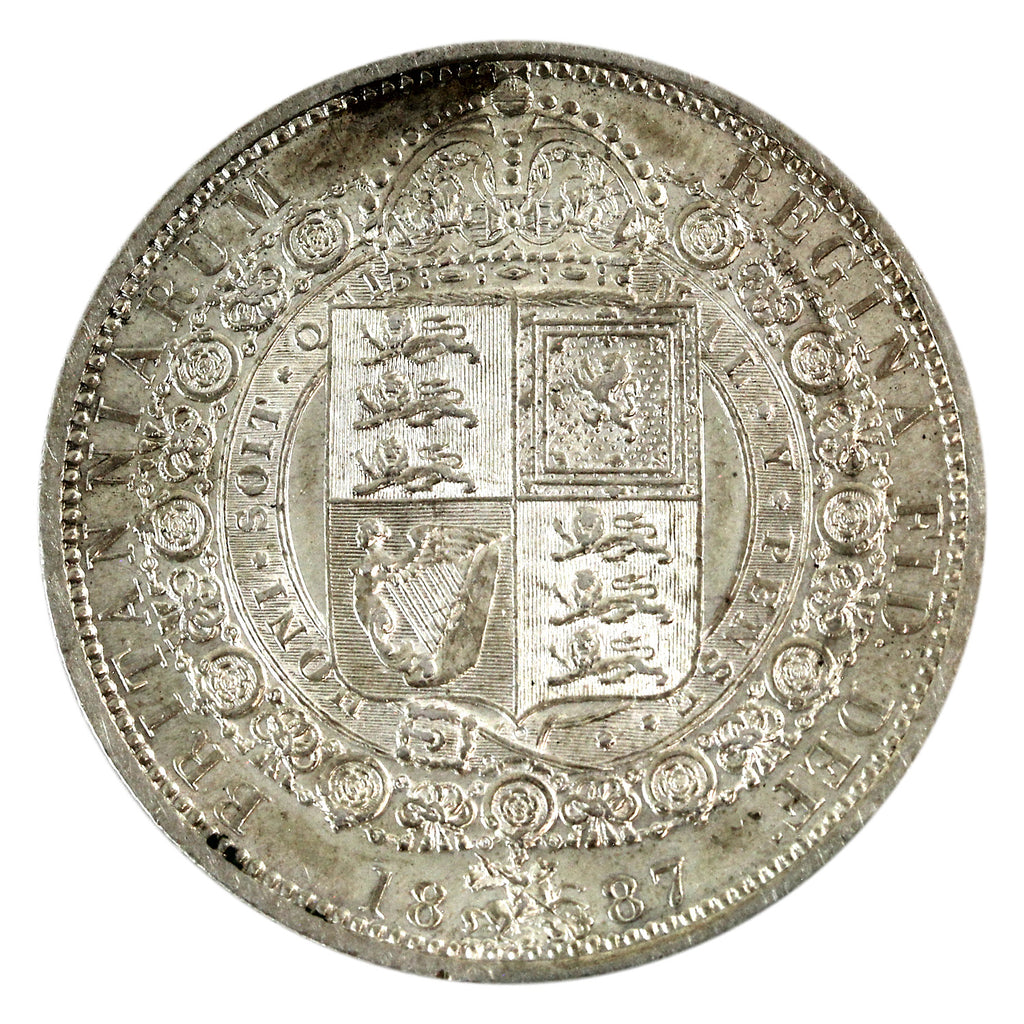 Great Britain 1887 1/2 Crown AU-UNC (AU55) $
