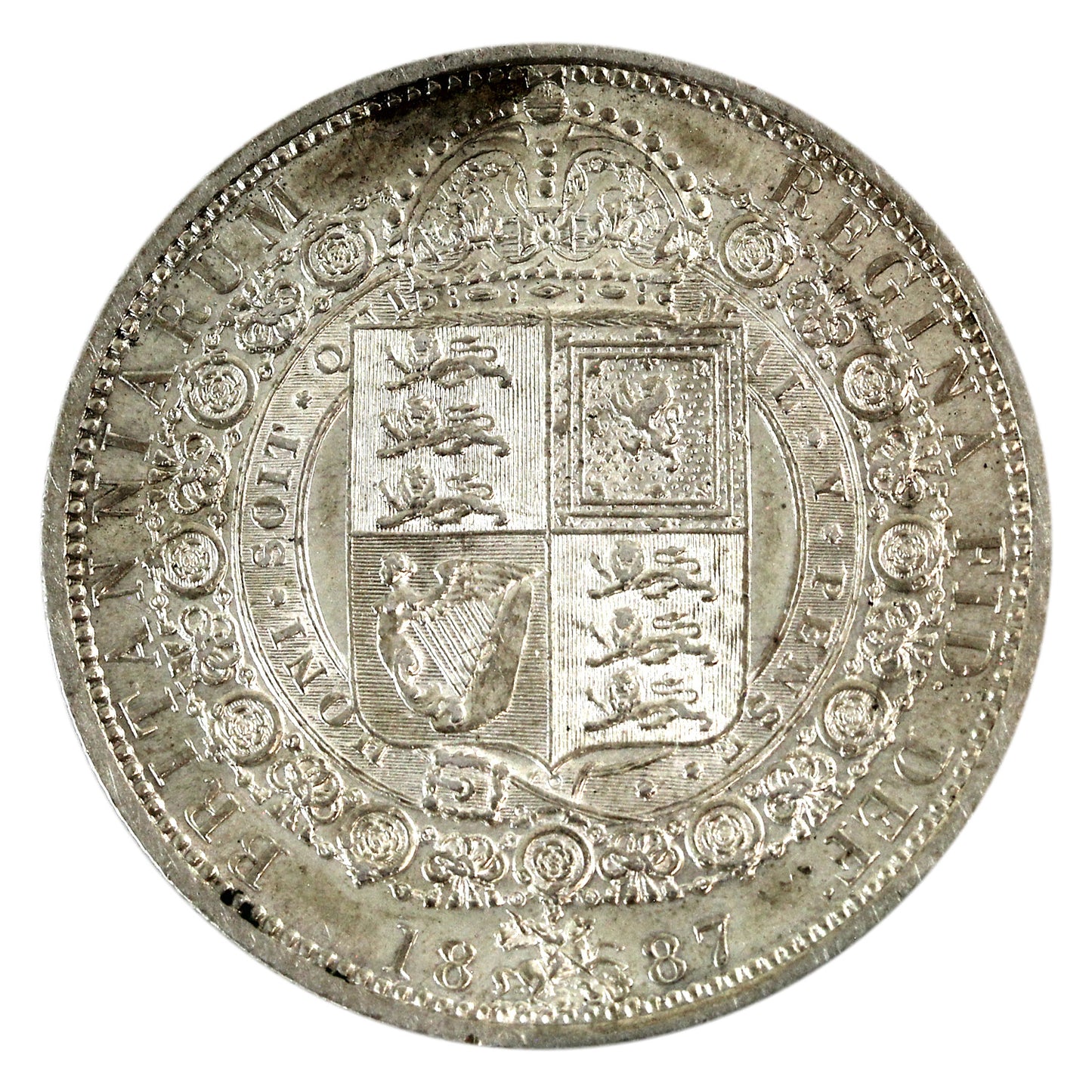 Great Britain 1887 1/2 Crown AU-UNC (AU55) $