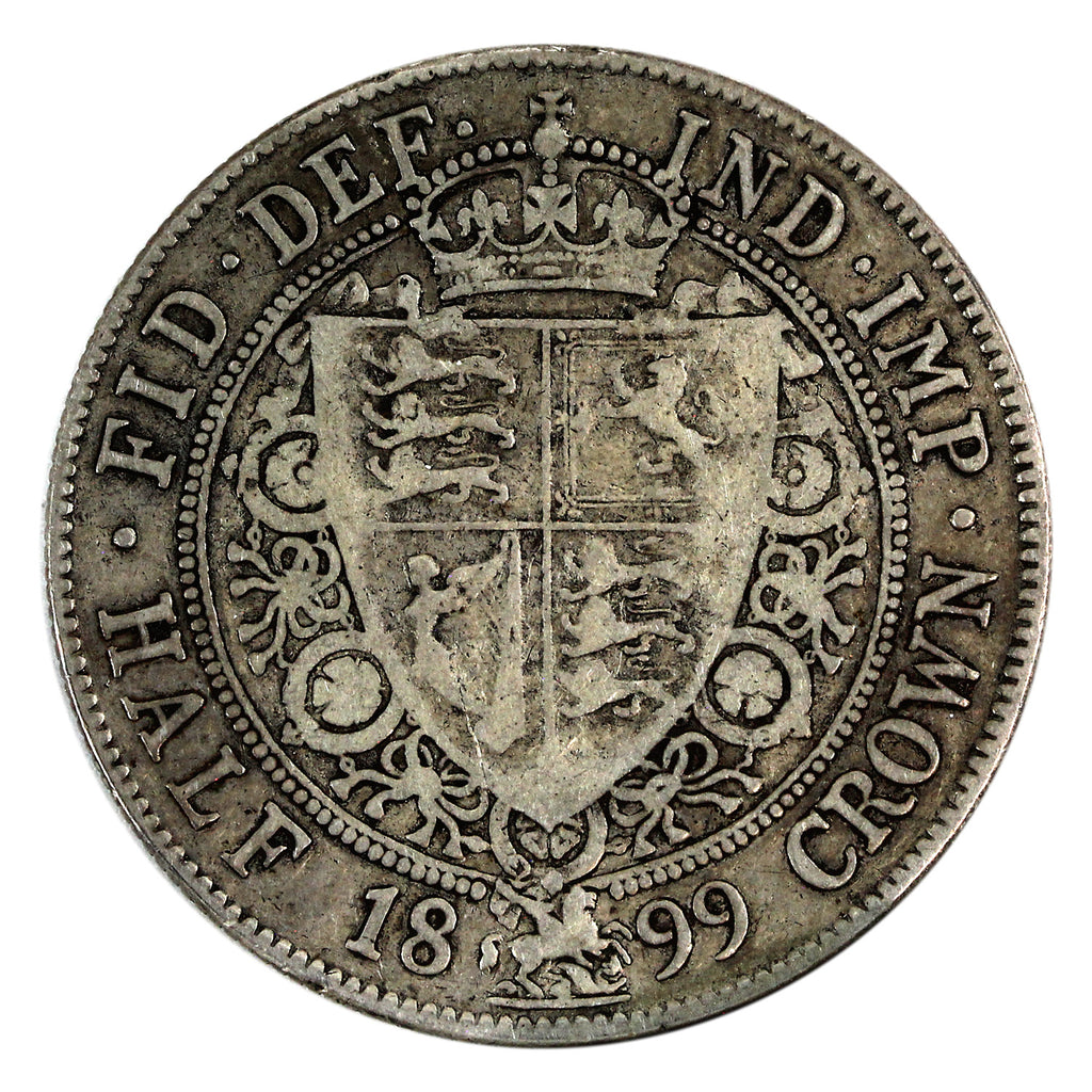 Great Britain 1899 1/2 Crown F-VF (F15)
