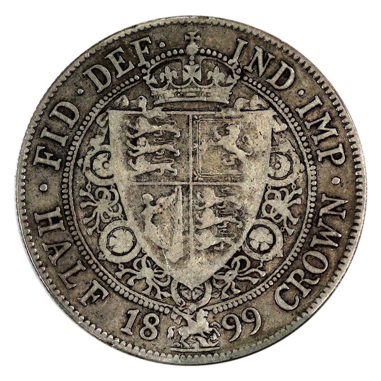Great Britain 1899 1/2 Crown F-VF (F15)
