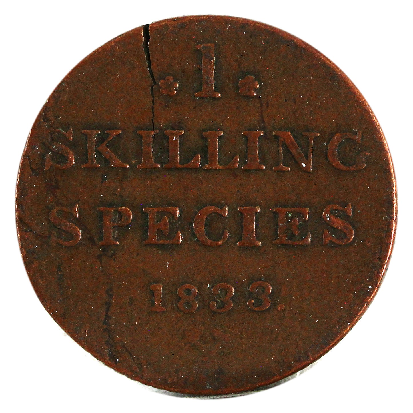 Norway 1833 Skilling Fine (F-12) $