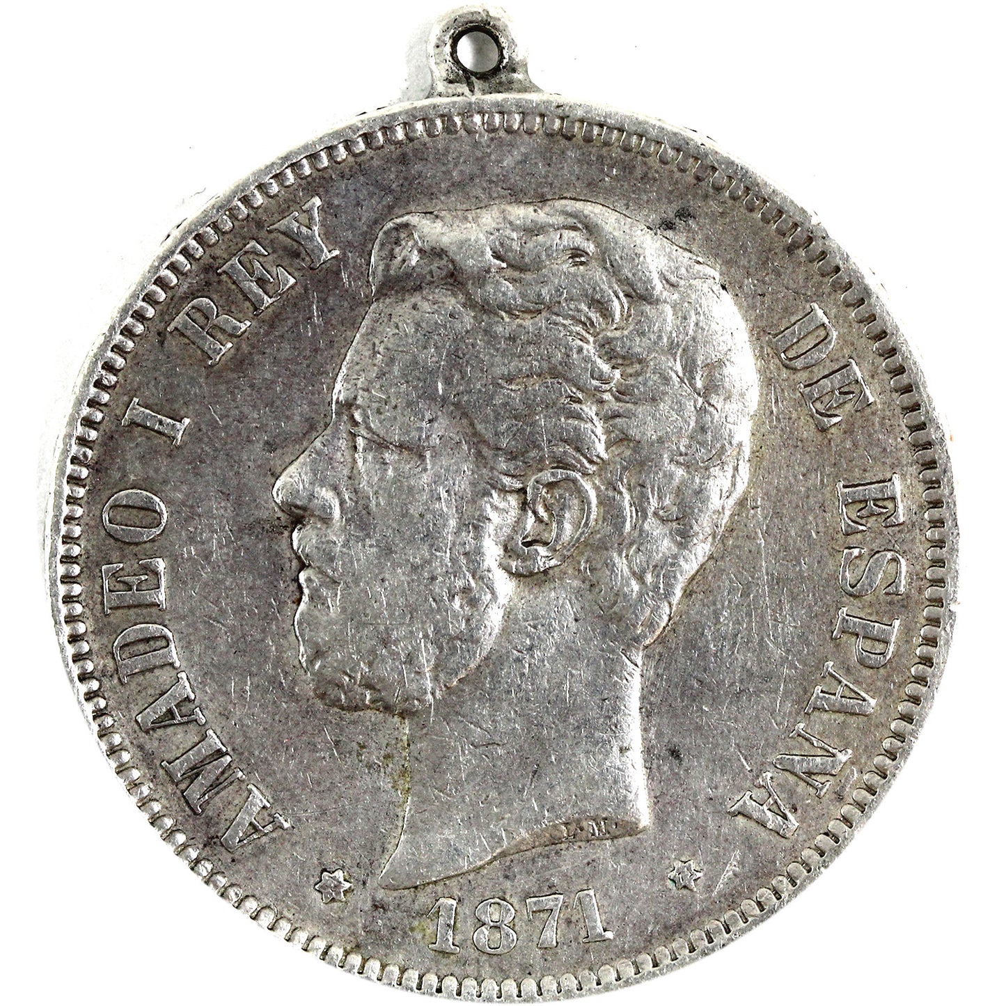 Spain 1871SD M (71) 5 Pesetas Extra Fine (EF40) $