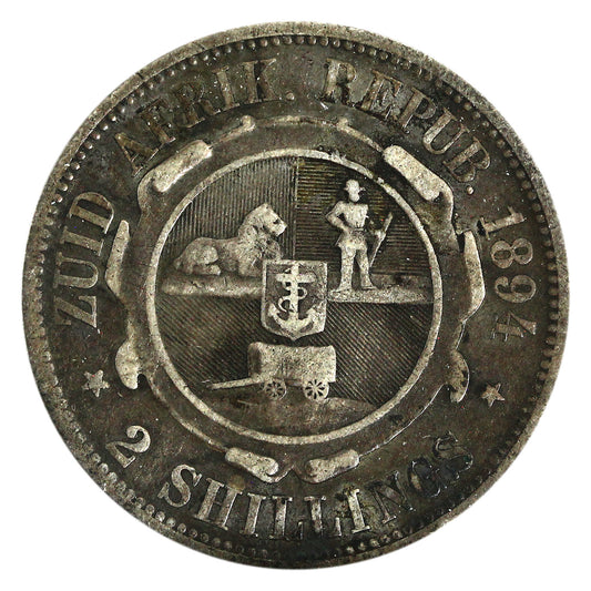 South Africa 1894 2 Shillings F-VF (F-15) $
