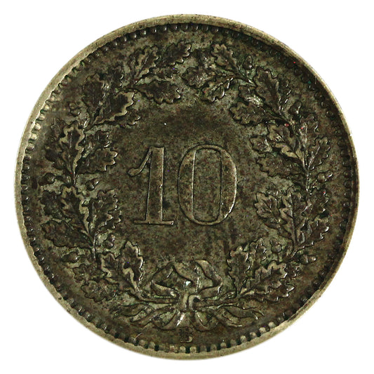 Switzerland 1871B 10 Rappen Extra Fine (EF40) $