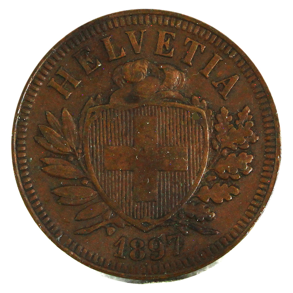 Switzerland 1897B 2 Rappen Extra Fine (EF40) $