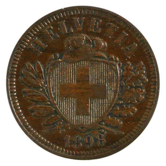 Switzerland 1898B 2 Rappen EF-AU (EF45) $