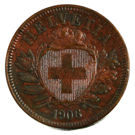 Switzerland 1906B 2 Rappen Extra Fine (EF40) $