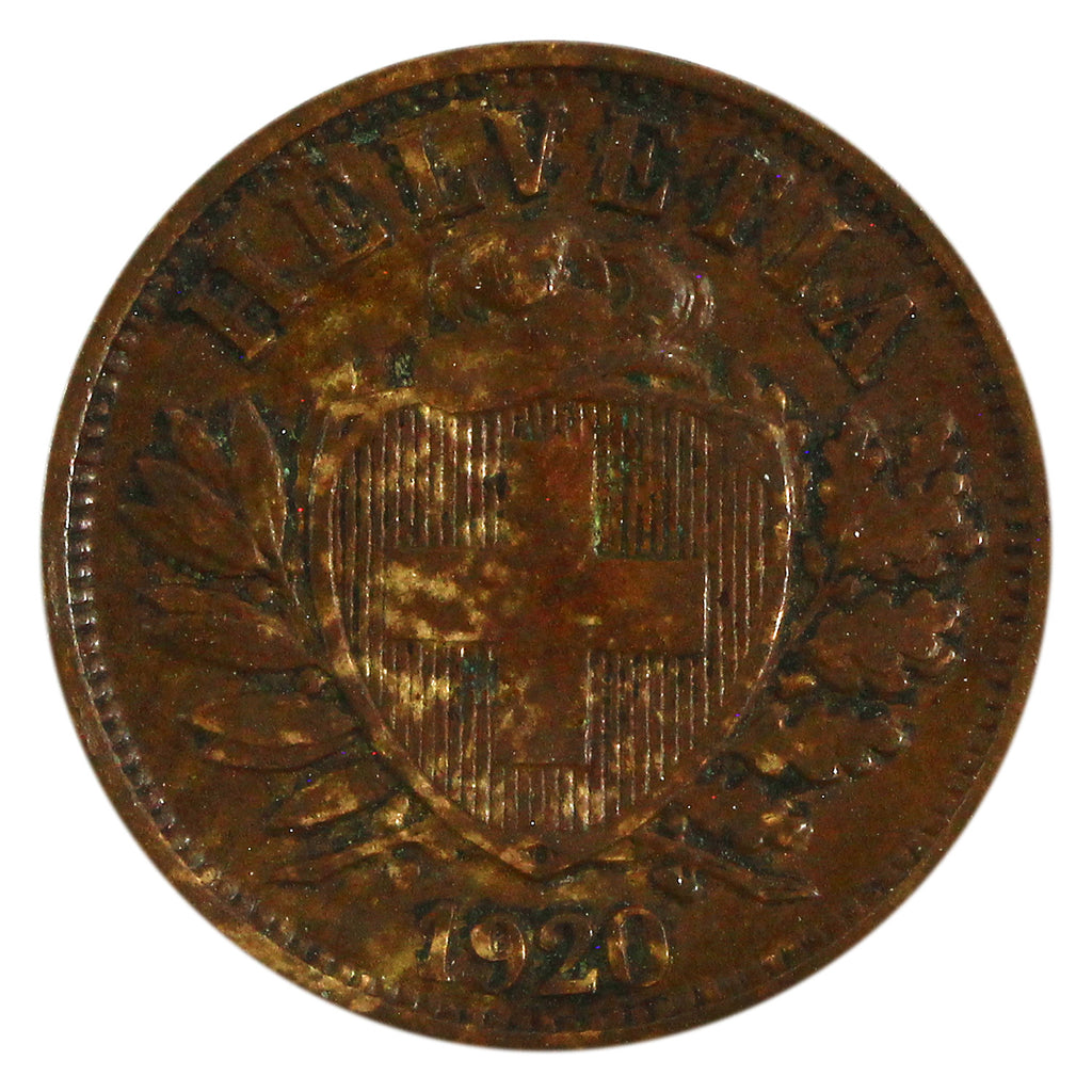 Switzerland 1920B 2 Rappen VF-EF (VF30) $