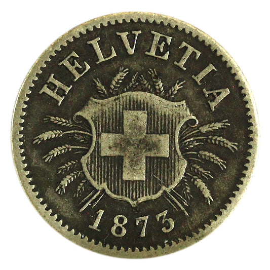 Switzerland 1873B 5 Rappen Very Fine (VF20) $