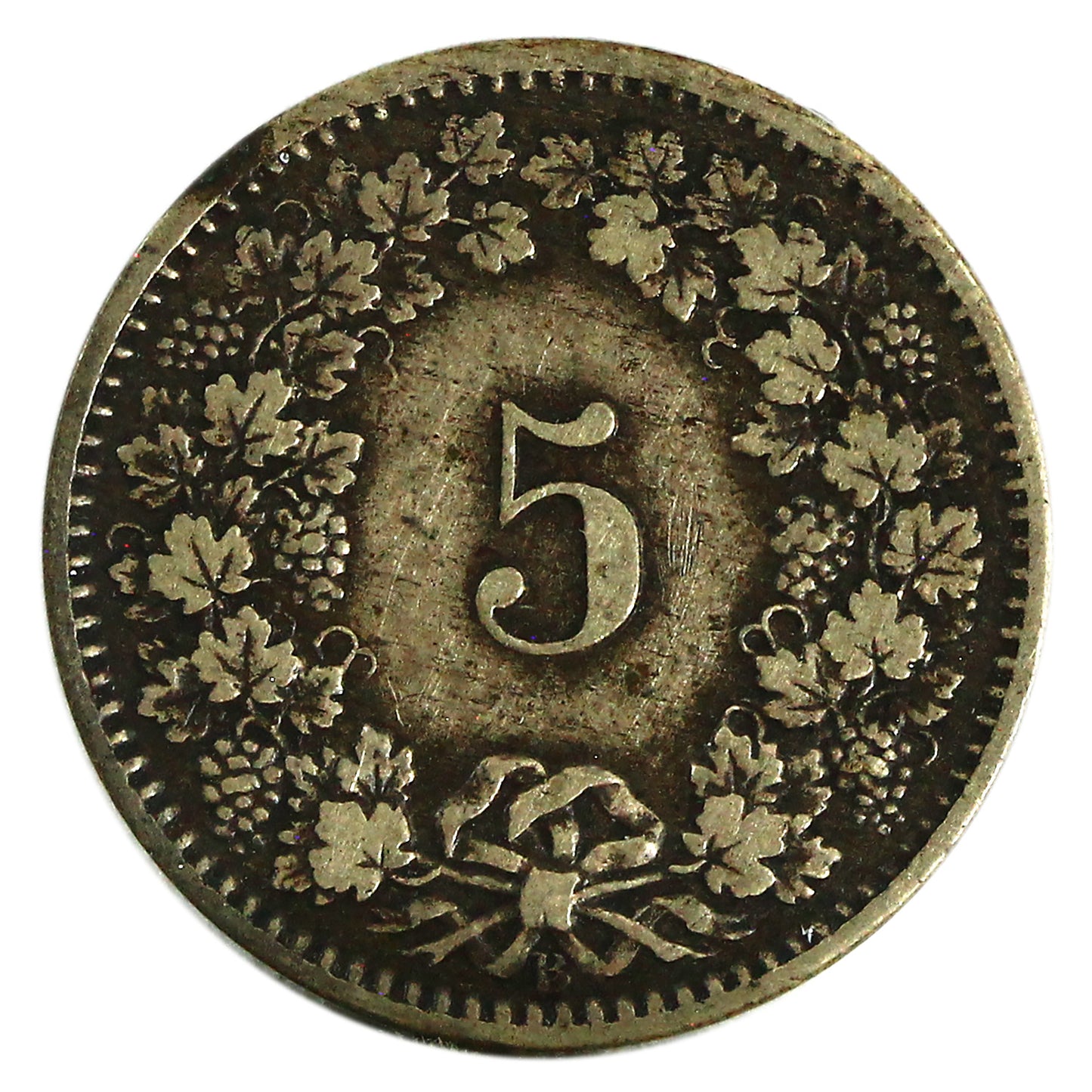 Switzerland 1874B 5 Rappen VF-EF (VF30) $
