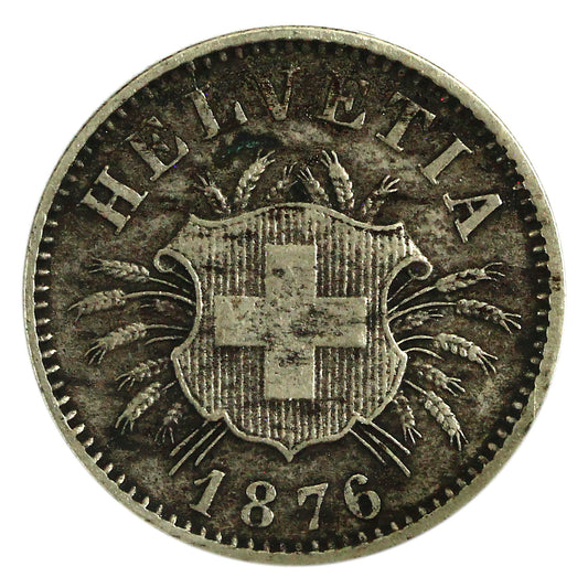 Switzerland 1876B 5 Rappen VF-EF (VF30) $