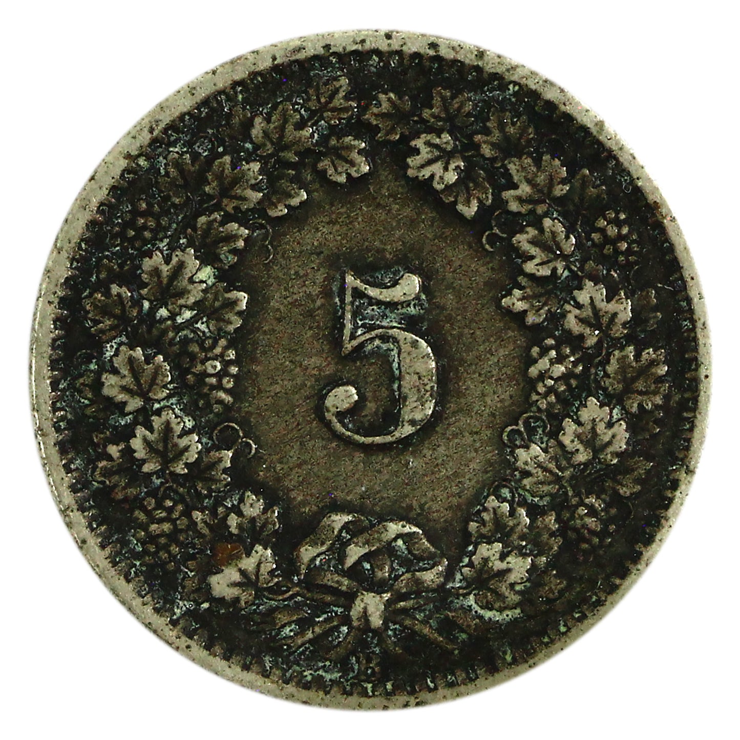 Switzerland 1877B 5 Rappen VF-EF (VF30) $