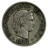 Switzerland 1887B 5 Rappen Very Fine (VF20) $