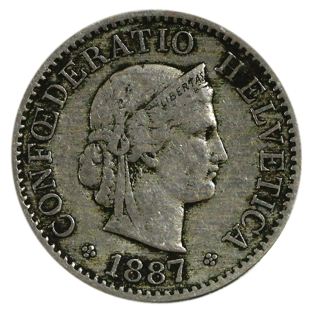 Switzerland 1887B 5 Rappen Very Fine (VF20) $