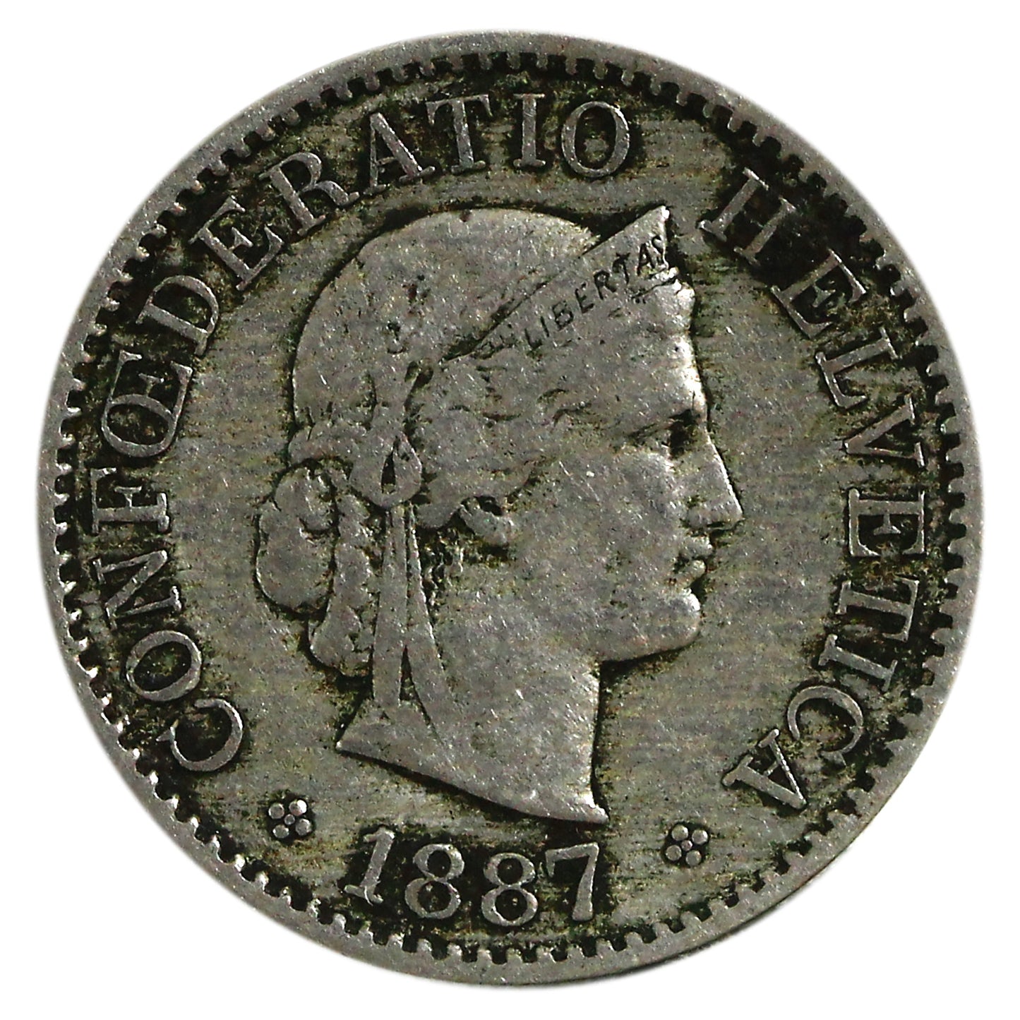 Switzerland 1887B 5 Rappen Very Fine (VF20) $