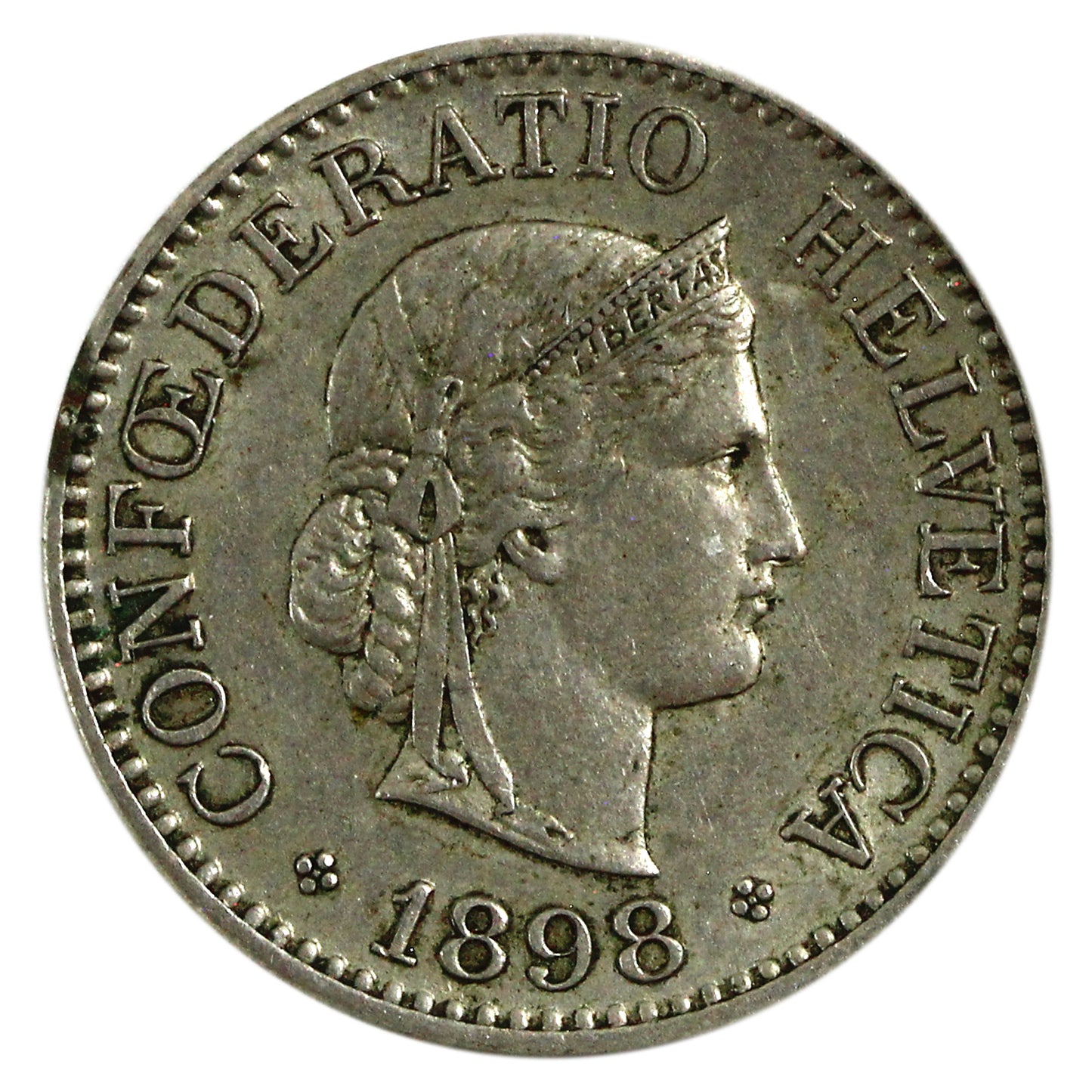 Switzerland 1898B 10 Rappen EF-AU (EF45) $