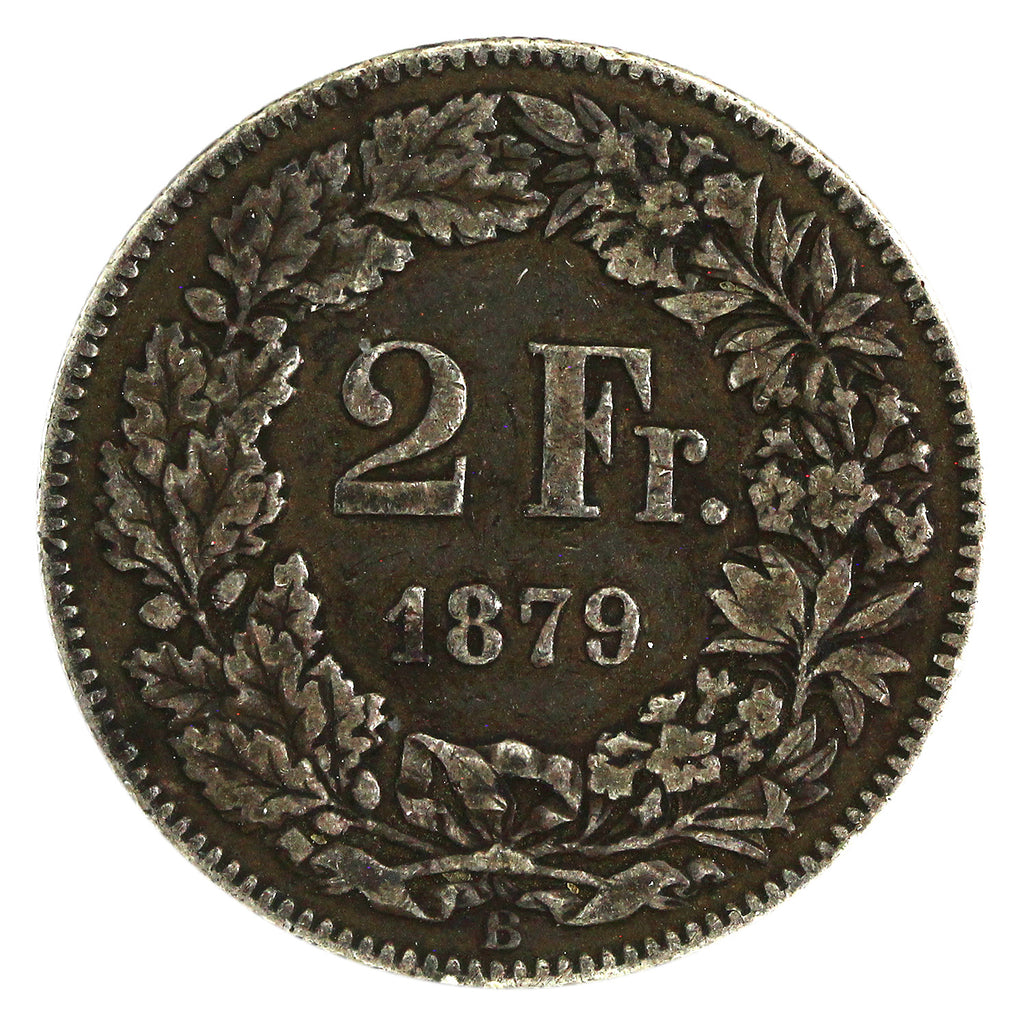 Switzerland 1879B 2 Francs F-VF (F15) $