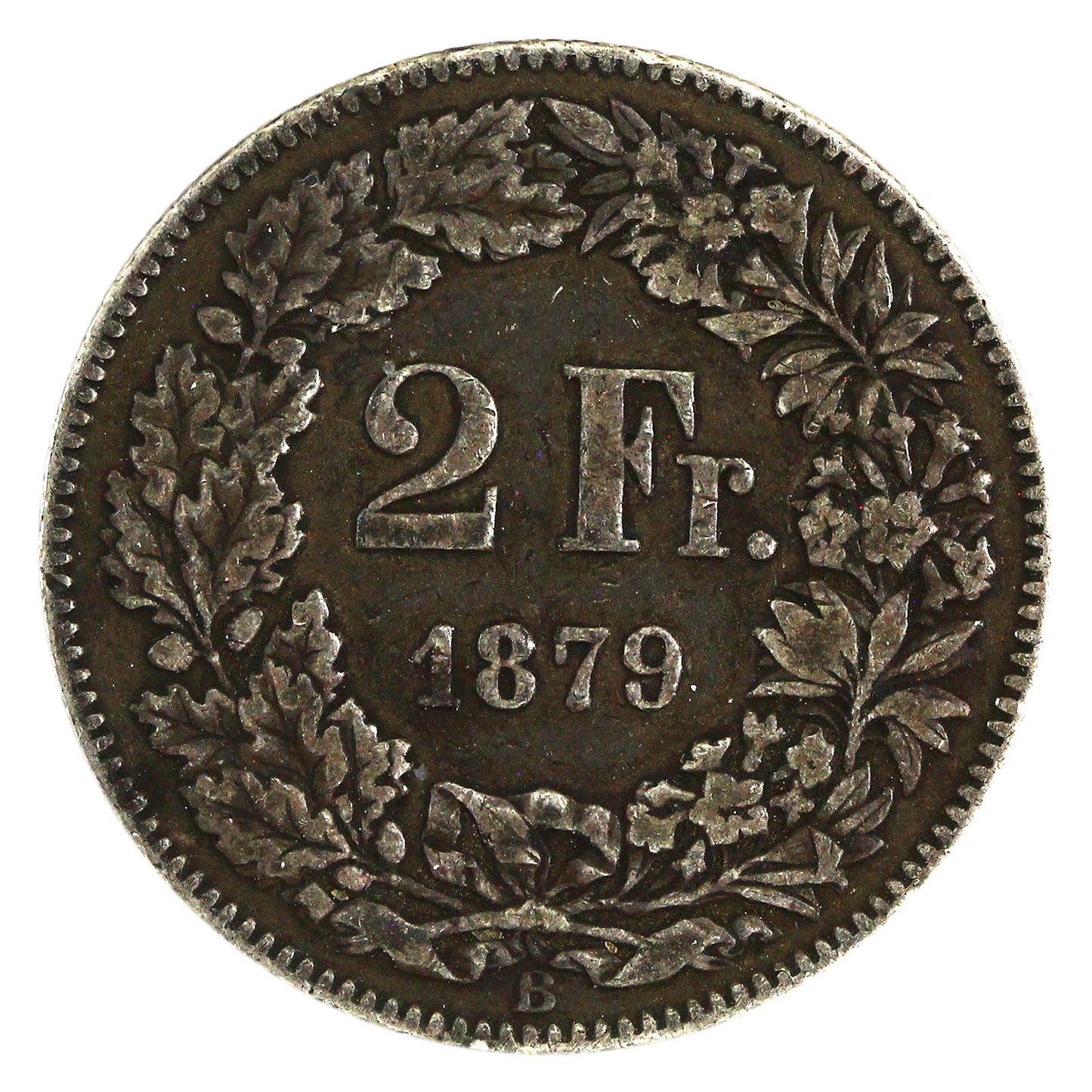 Switzerland 1879B 2 Francs F-VF (F15) $