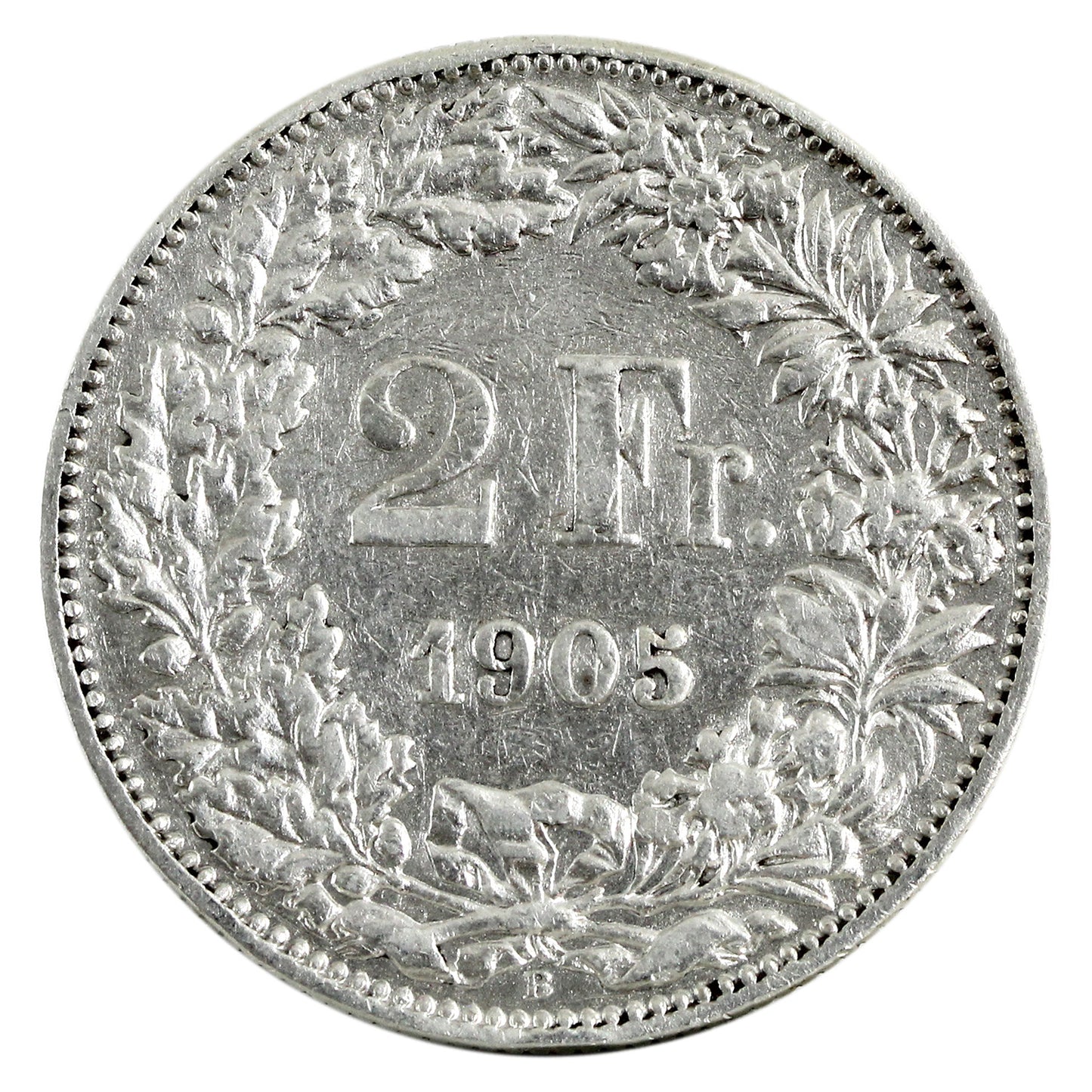 Switzerland 1905B 2 Francs VF-EF (VF-30) $