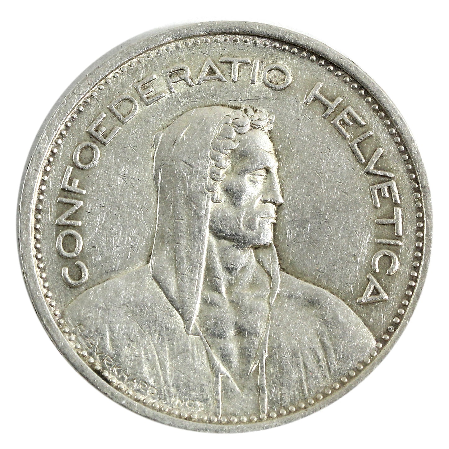Switzerland 1952B 5 Francs VF-EF (VF30) $