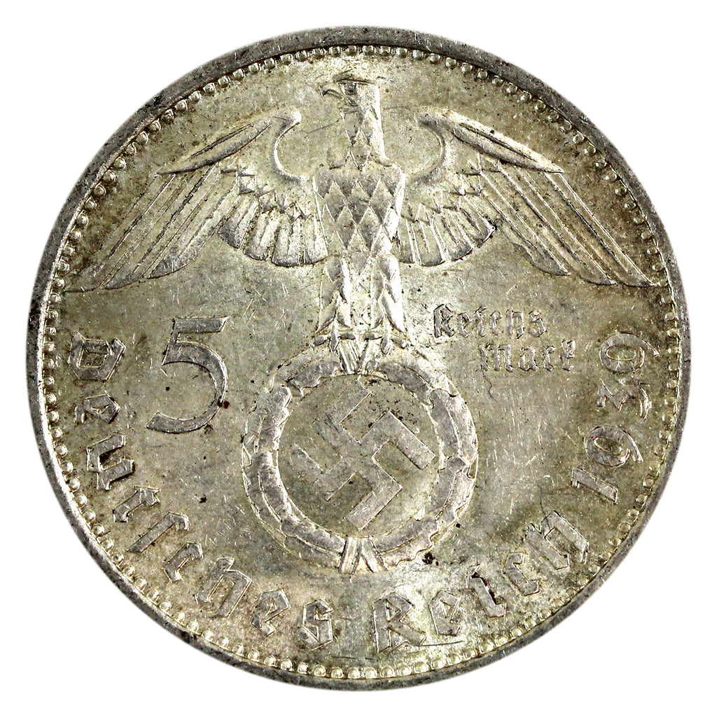German Third Reich 1939A 5 Marks Uncirculated (MS60) $