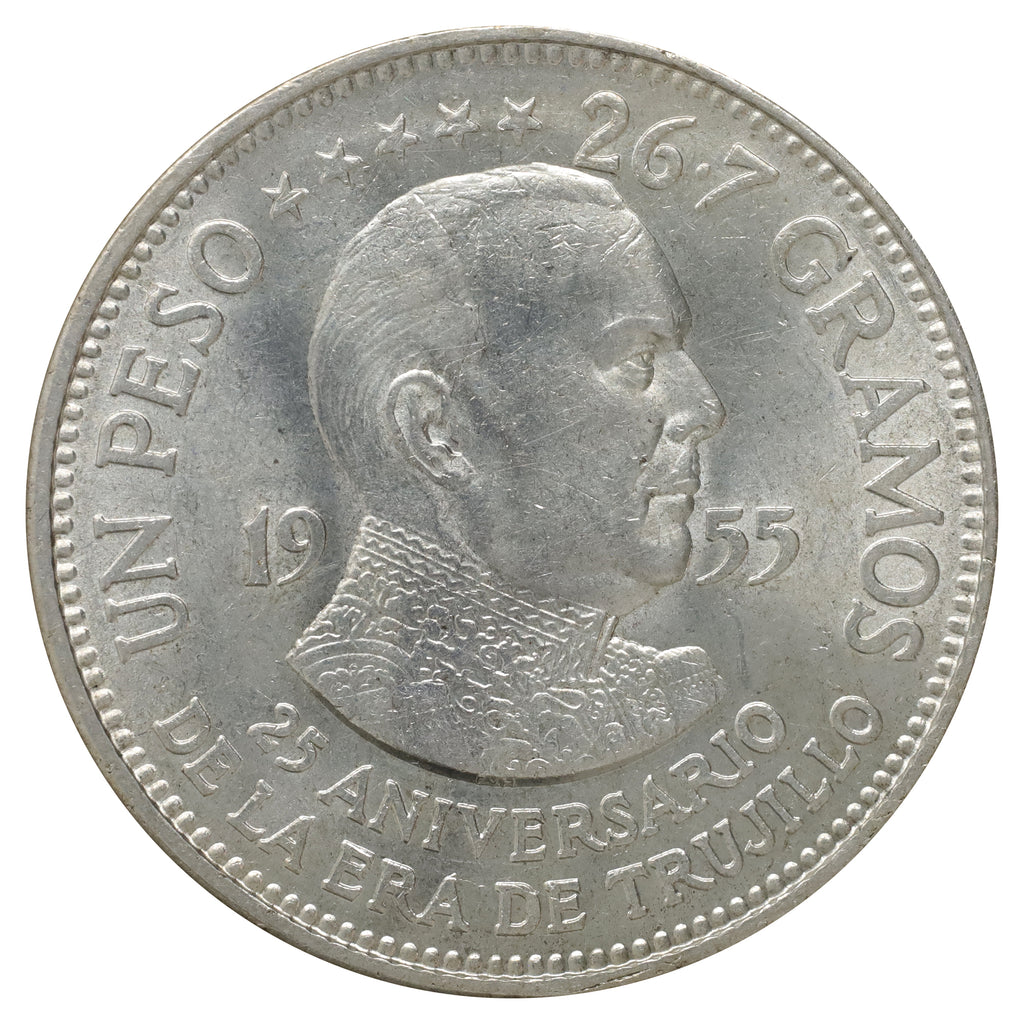 Dominican Republic 1955 Peso Choice Brilliant Uncirculated (MS64)