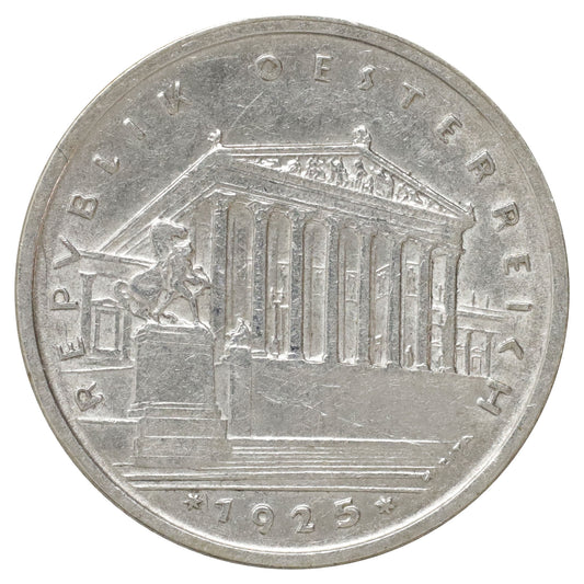 Austria 1925 Schilling Almost Uncirculated (AU50) $