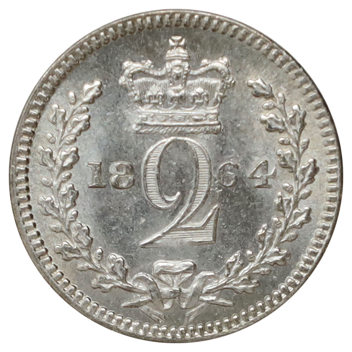 Great Britain 1864 2 Pence Brilliant Uncirculated (MS63) $