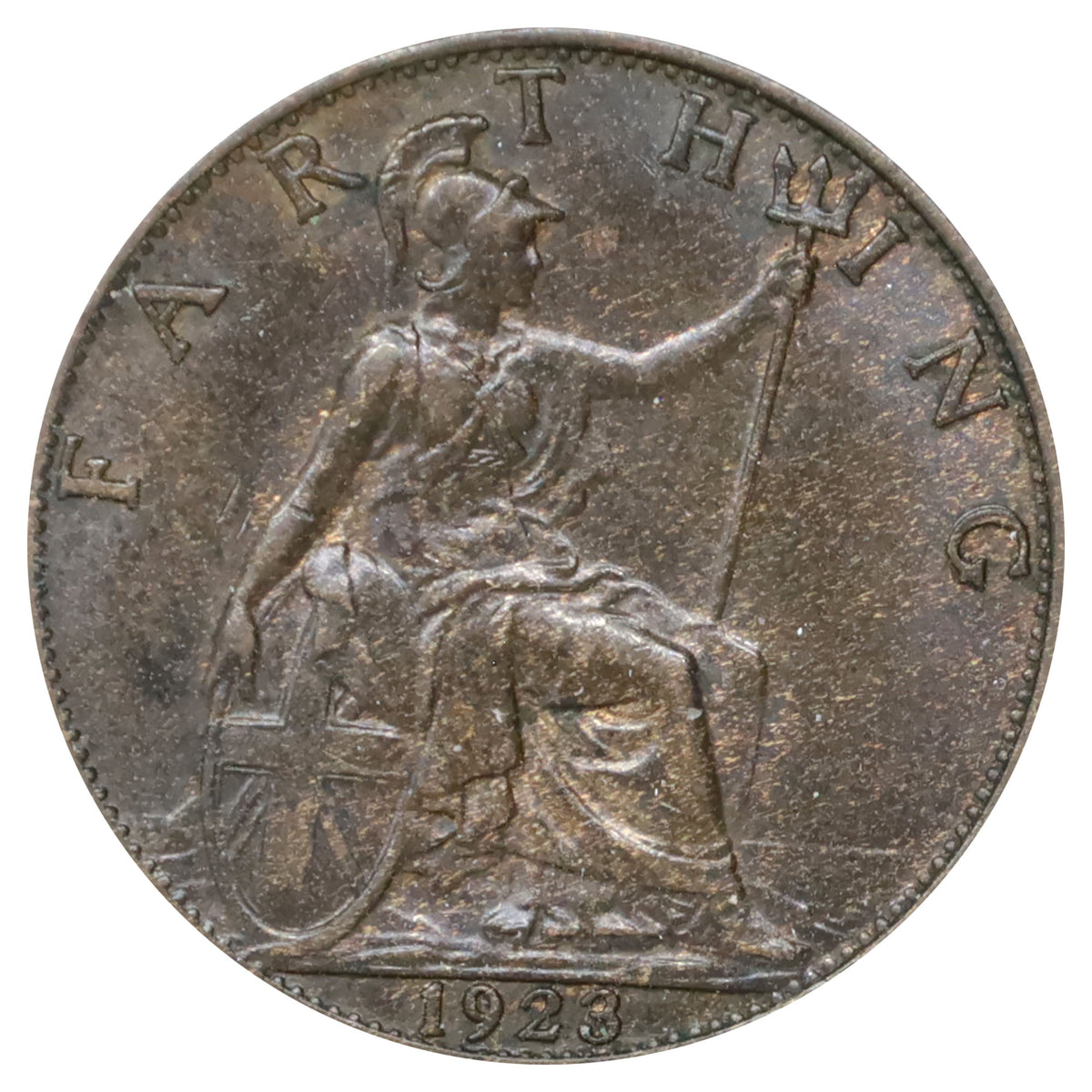 Great Britain 1923 Farthing Almost Uncirculated (AU50)